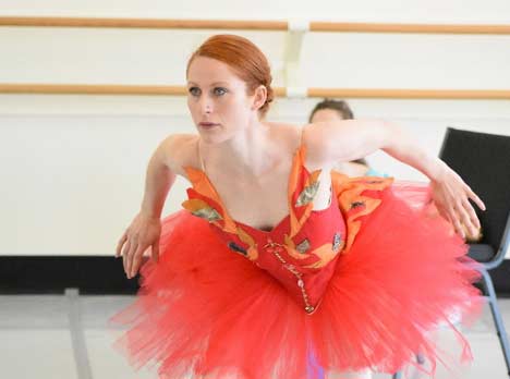 Ballerina Eliana Trenam as The Firebird, Portland Ballet Company, Portland, Maine.